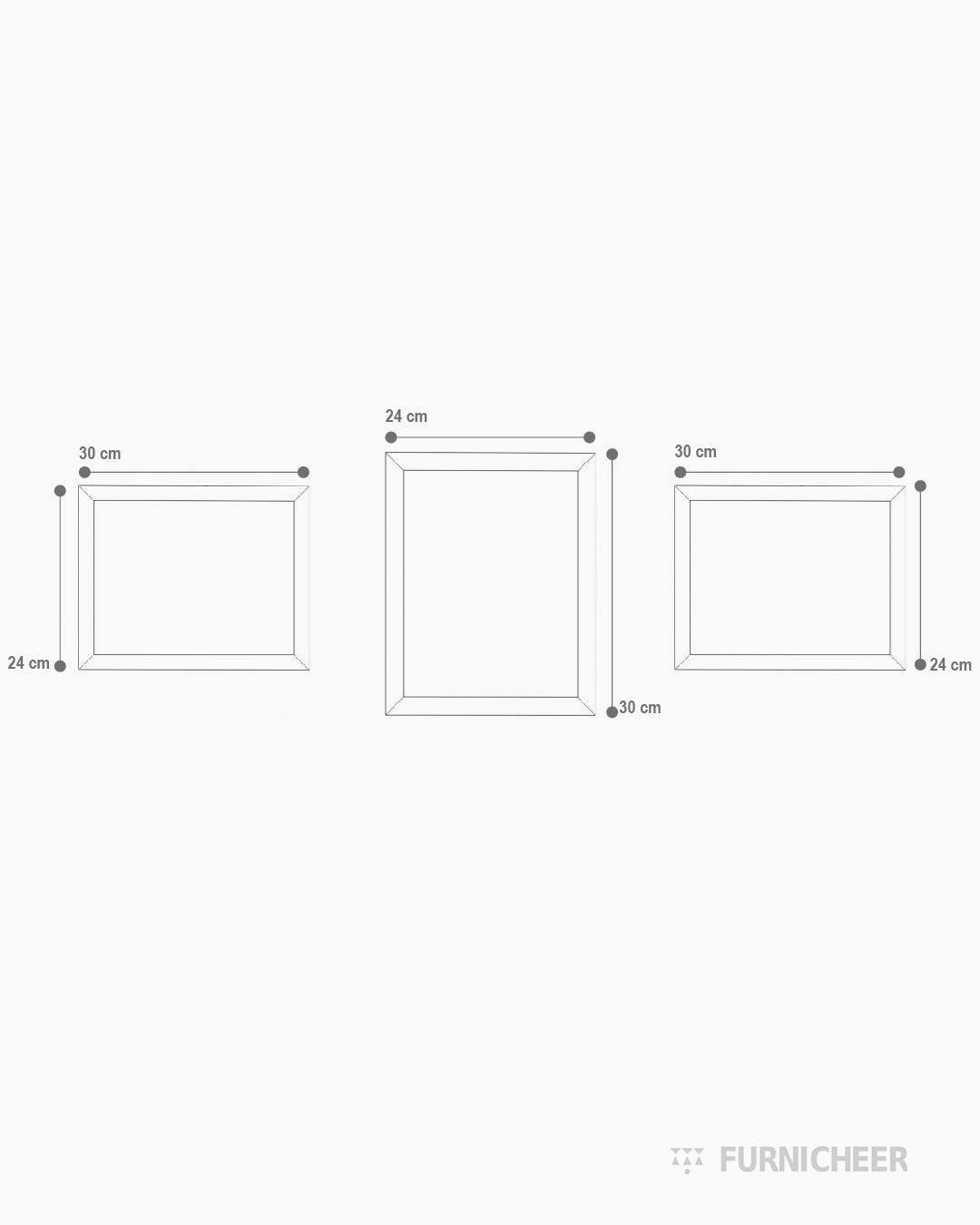 Decorative Wood Photo frames Size Diagram