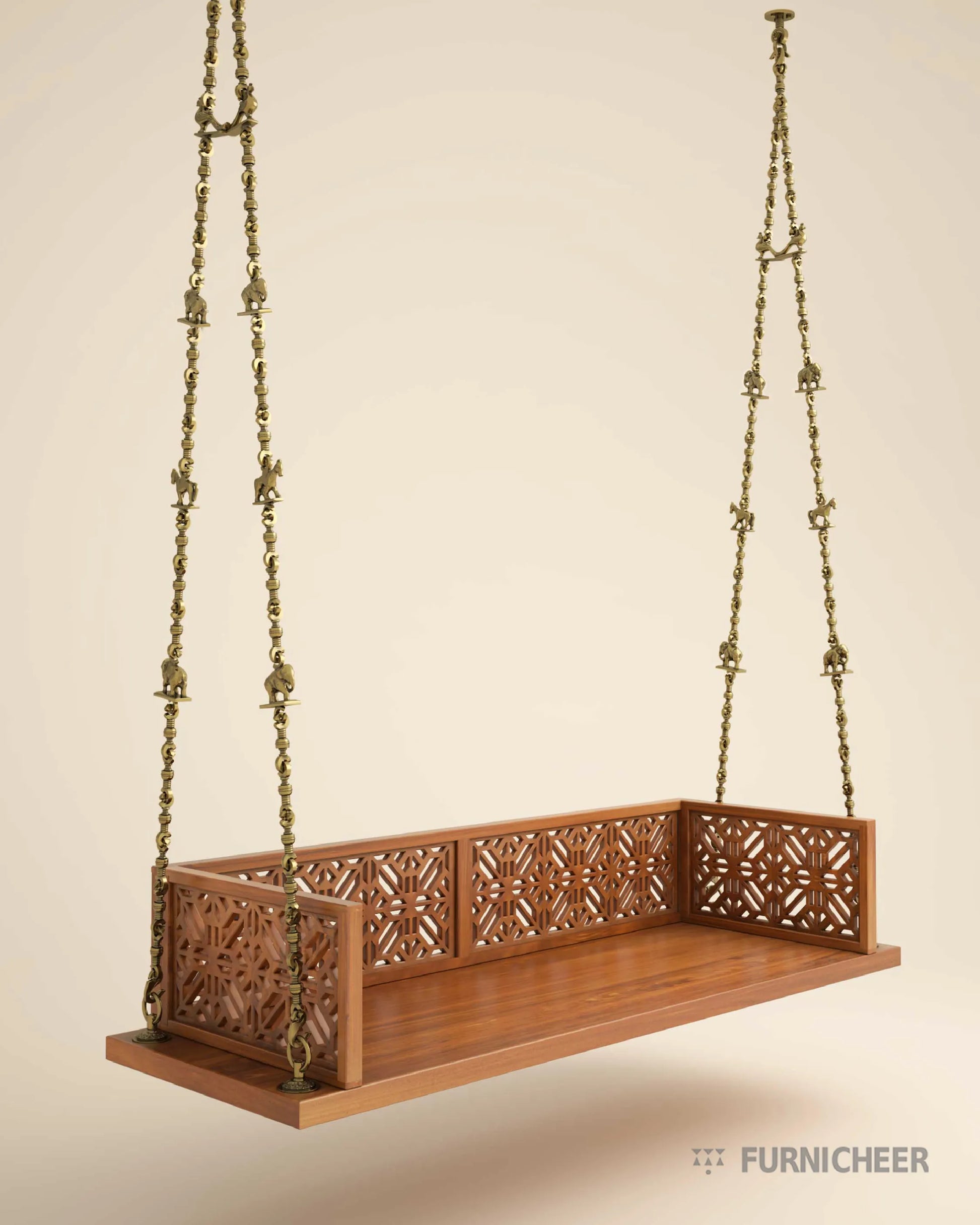 Wooden indoor Porch Swing with Chain