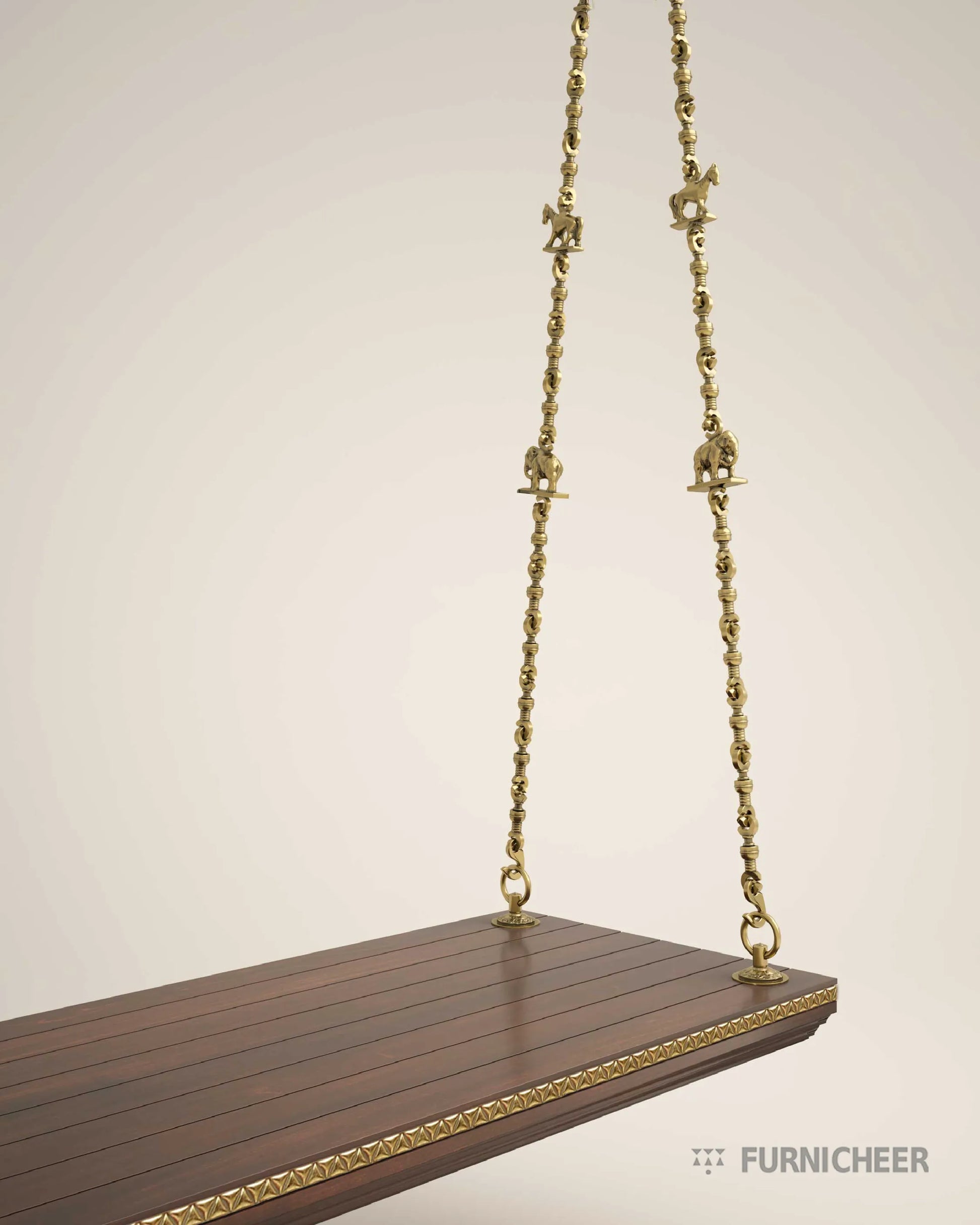 Wooden Chain Swing for Living Room bench