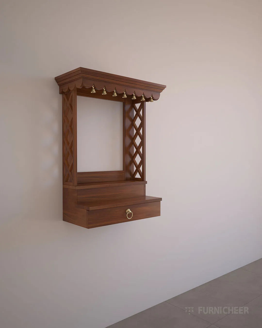 Decorative Wall Pooja Shelf for Living Room
