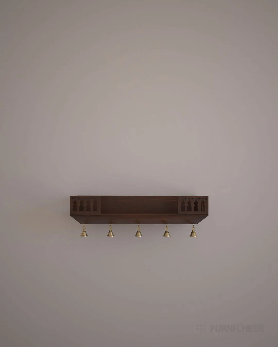 Contemporary brown mandir unit for wall mounting
