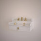 Wall mounted white mandir for home prayer