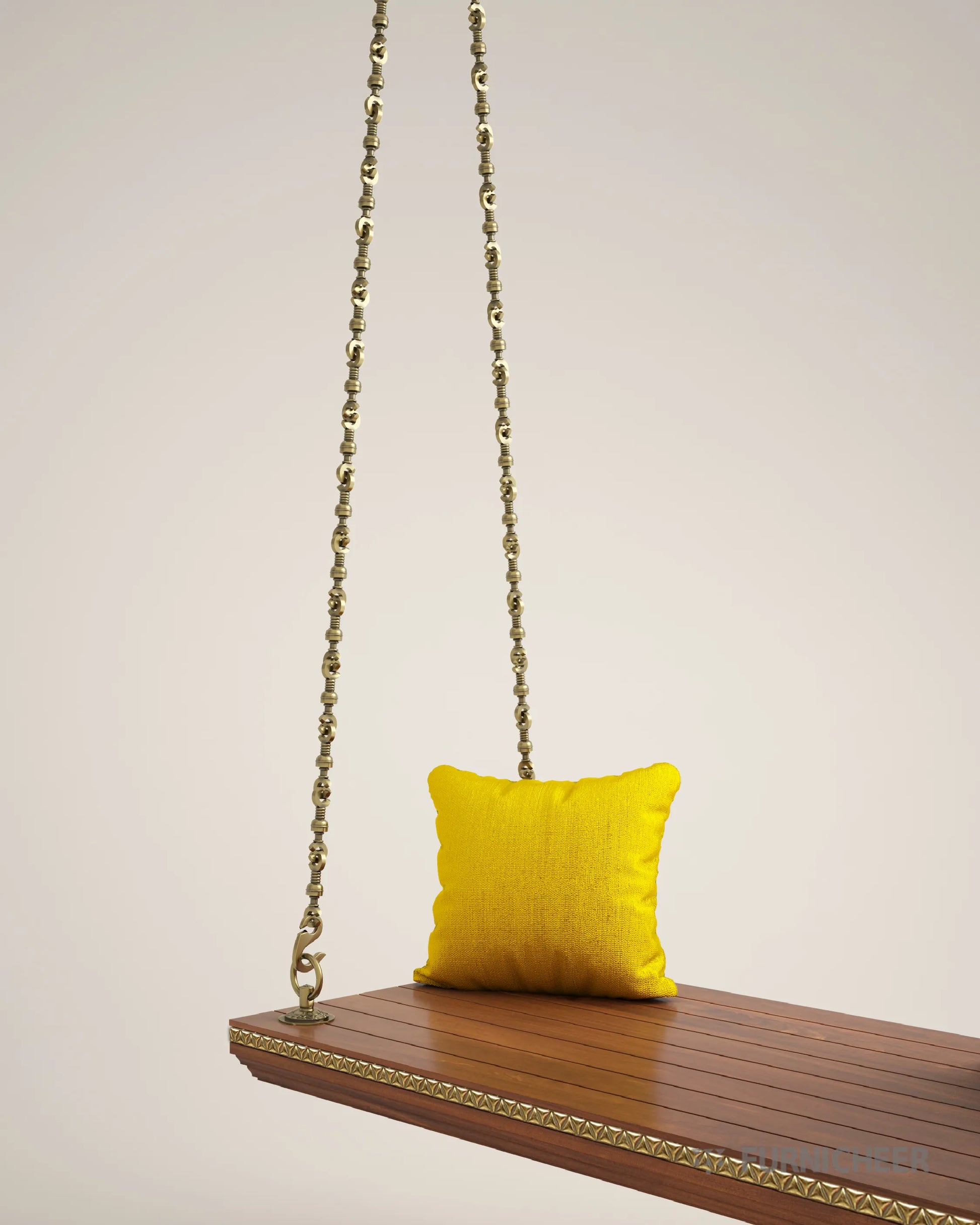 Solid Wood Rustic Indian Swing for Indoor Use
