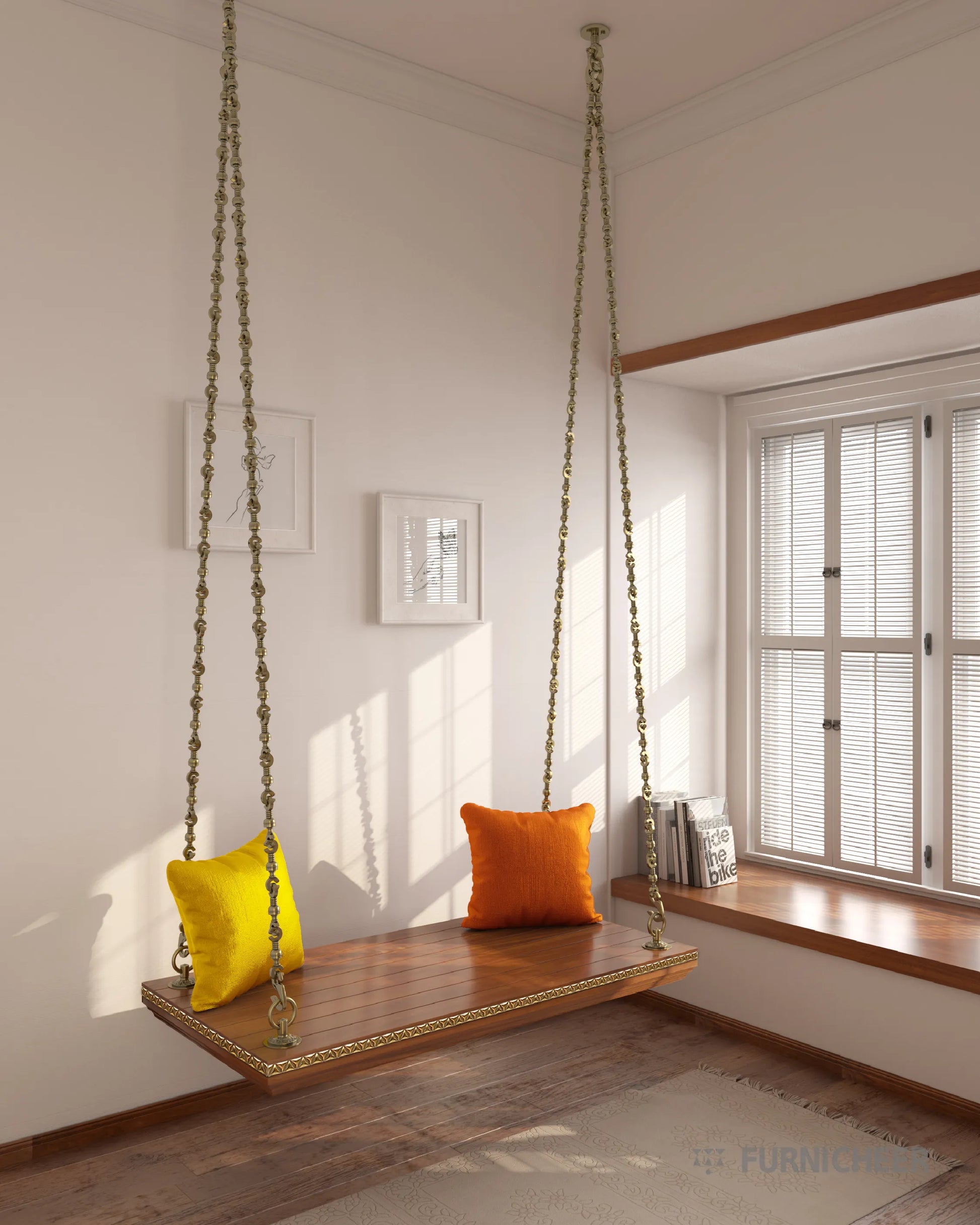 Wooden Vintage Indian Jhoola for Home Decor 